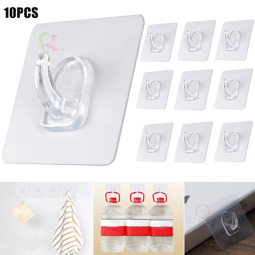 Le Seamless Reusable Self Adhesive Hooks 10 Pcs Adhesive Hooks