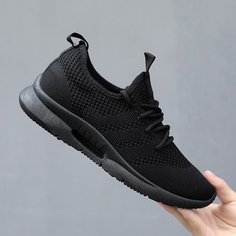 black running shoes