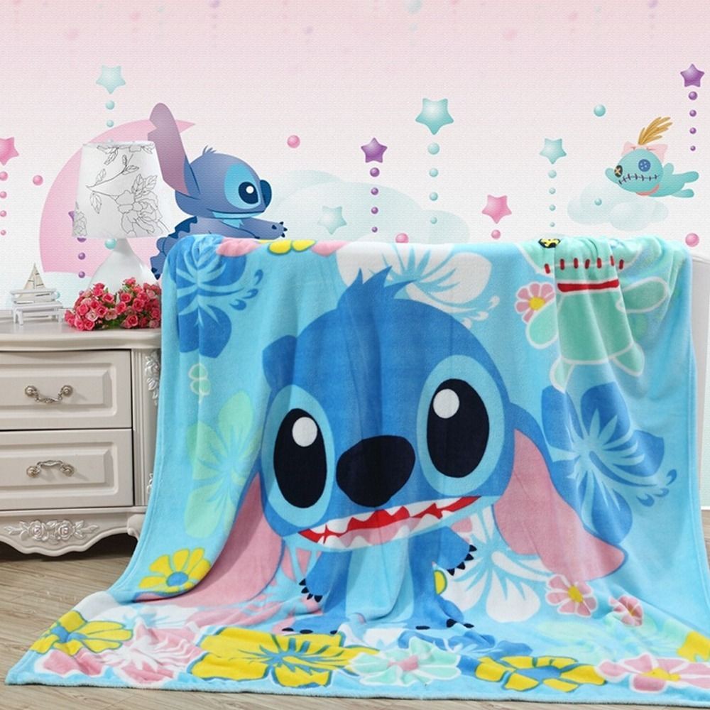 79x59 Cartoon LILO STITCH Plush Soft Silky Flannel Blanket Throw Xmas Gift New Shopee Malaysia