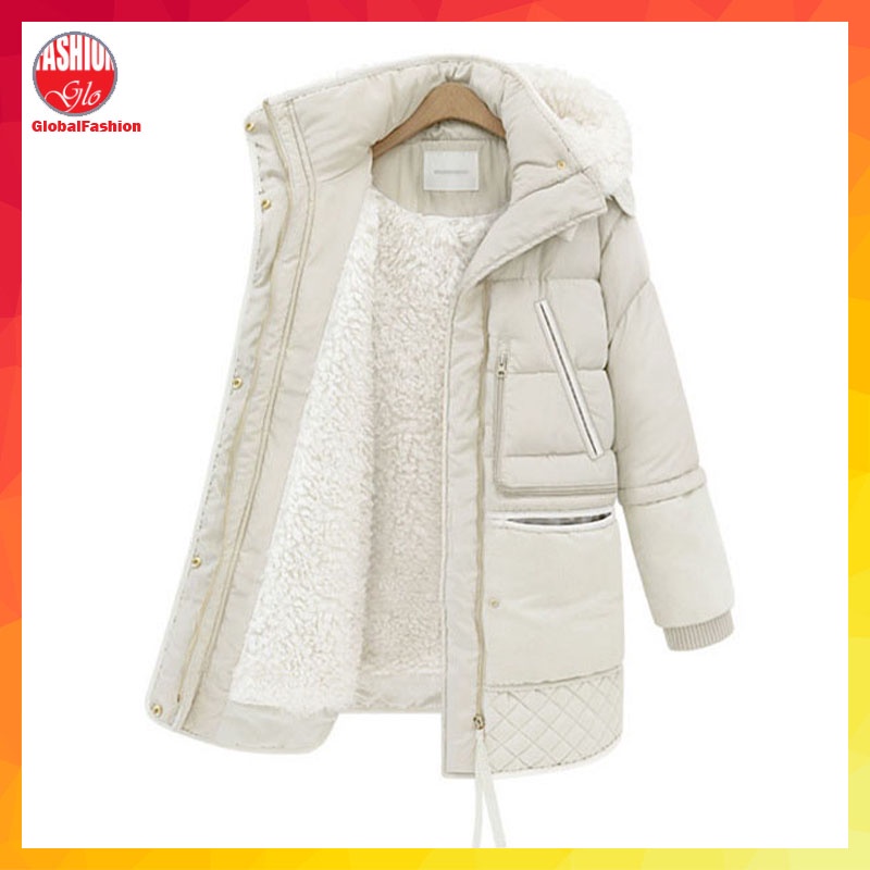 Winter Jacket Woman Baju Sejuk Perempuan Wanita Cotton Wool Fleece Lining Windbreaker 韩版羊羔毛外套