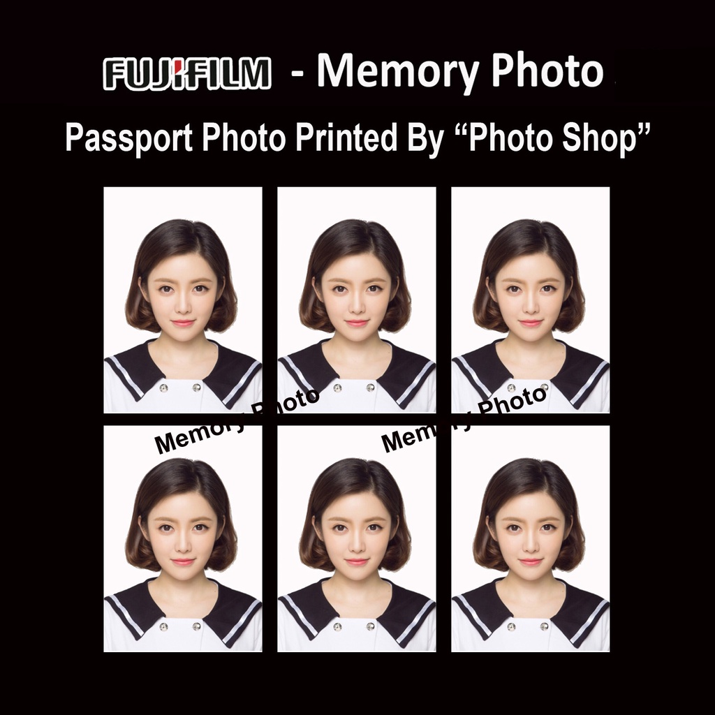 Passport Photo (6pcs) & Student ID by Photo Shop, (White, Blue or Red  Background) | Shopee Malaysia