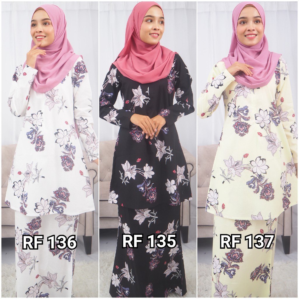 Kurung Riau Exclusive Dhia Cotton RF 135-137 | Shopee Malaysia