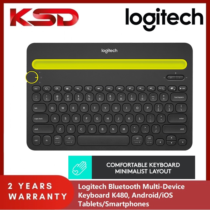 Logitech Keyboard K480 Bluetooth Wireless Multi-Device Keyboard ...