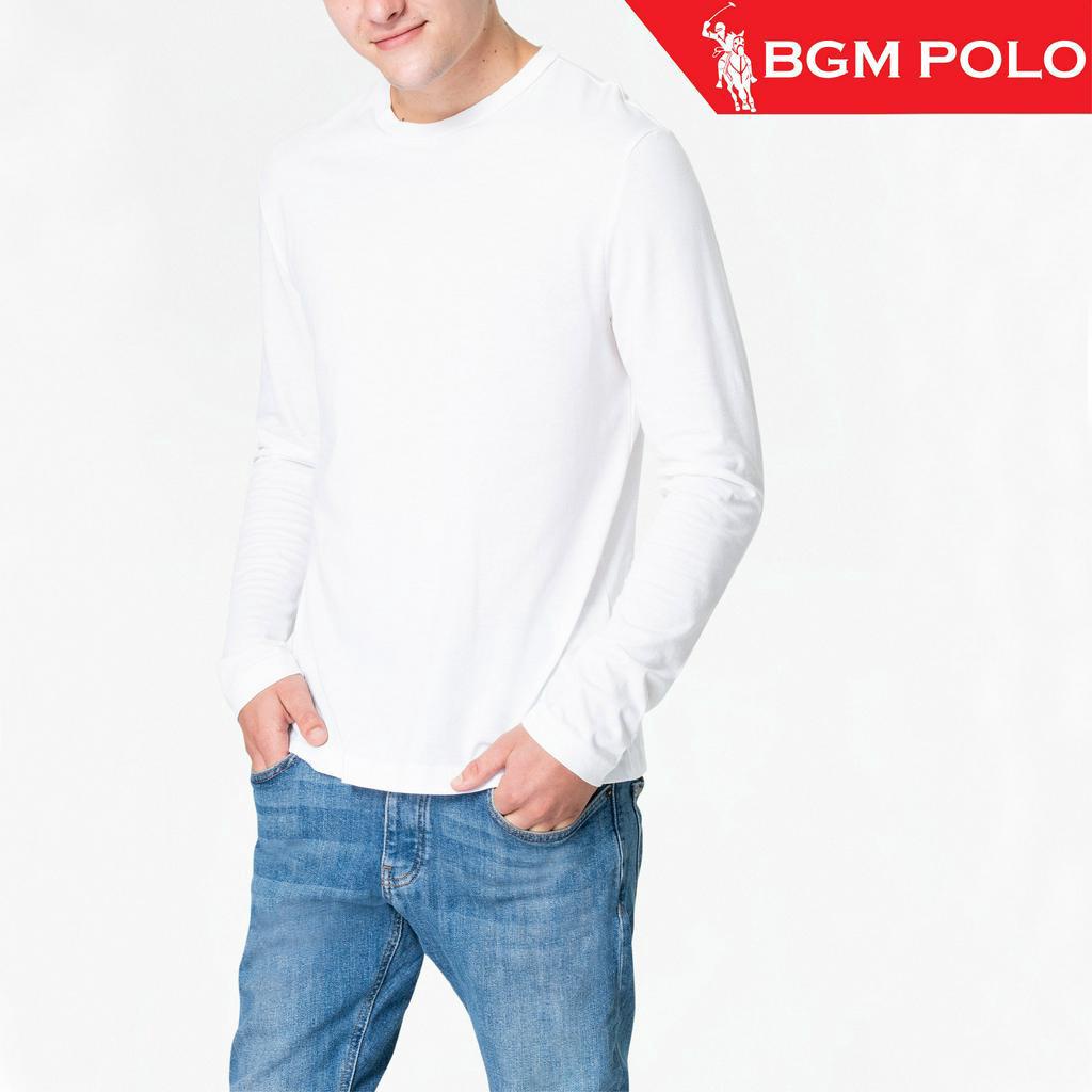 BGM POLO Men Plain Long Sleeve Round Neck T-shirt- BP-MWPLS008-MX