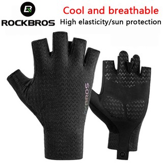 Image of ROCKBROS Cycling Gloves Short Gloves Half Finger Gloves Antiskid Breathable Mitt