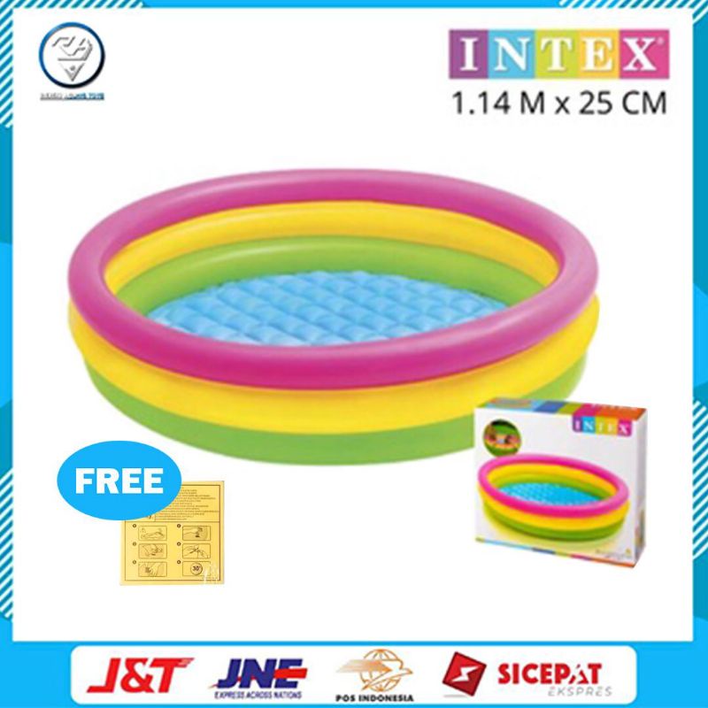 INTEX 57412 114 Rainbow Swimming Pool Children's Pool Rubber Pool/