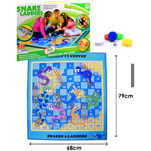 Giant Floor Mat Board Game Snakes Ladders Shopee Malaysia