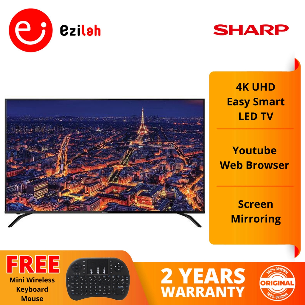 Sharp 4k Uhd Easy Smart Tv 70 4tc70ah1x Shopee Malaysia
