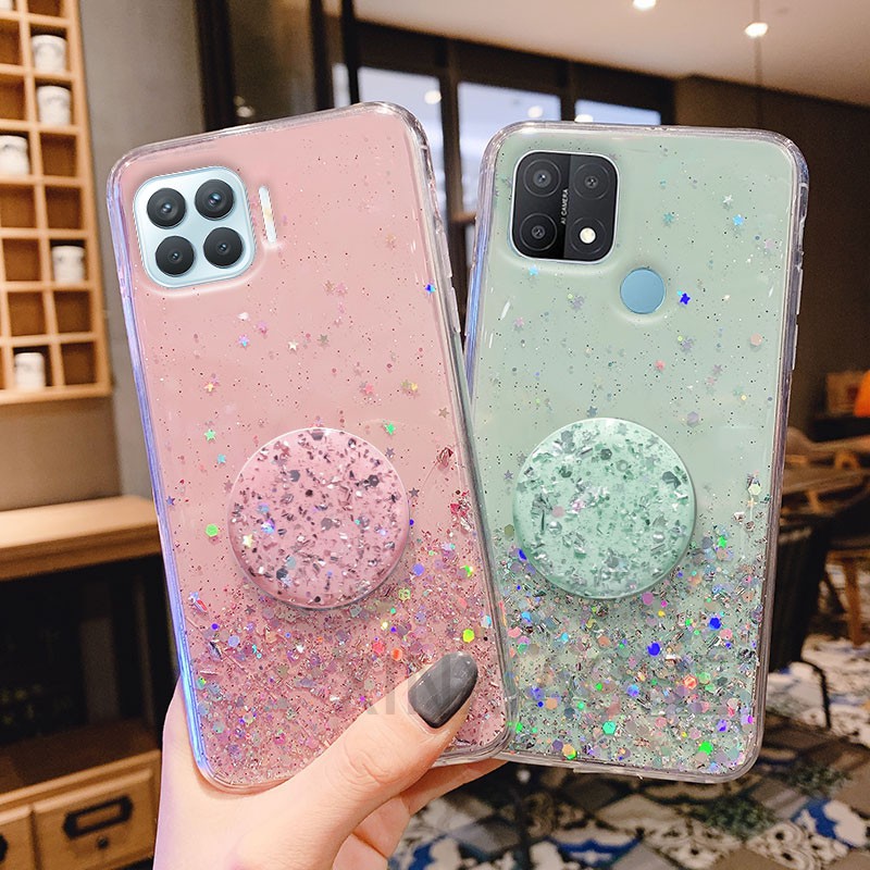 Phone case OPPO A15S A15 A73 2020 A93 Glitter Star Soft TPU Silicone ...