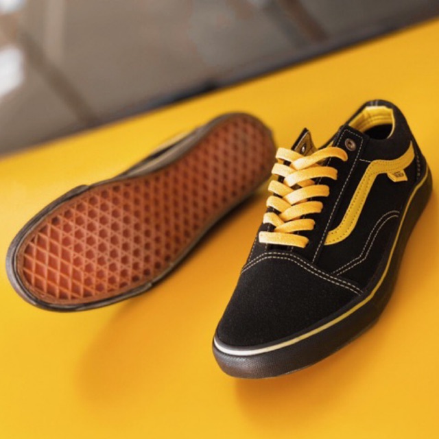 vans shoes yellow and black