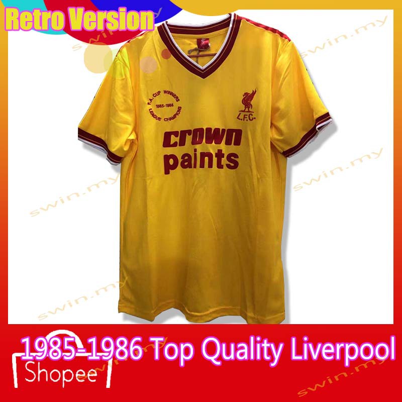 liverpool retro yellow shirt