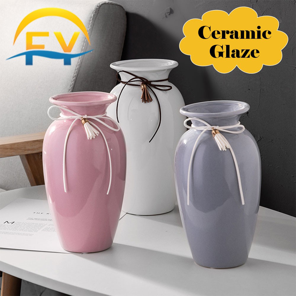 FY Ceramic Vase Porcelain Vase Modern Elegant Design Pasu Seramik Pasu Bunga Bekas Bunga Flower Pot