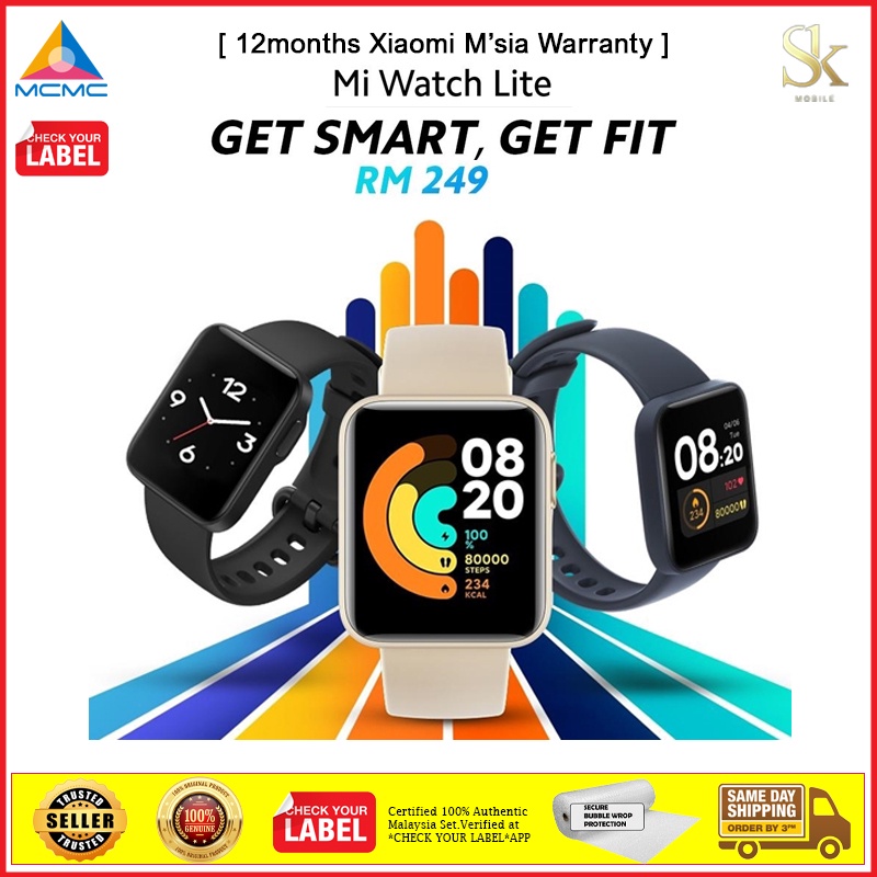 Xiaomi Mi Watch Lite 1 Year Warranty By Xiaomi Malaysia Ready Stock