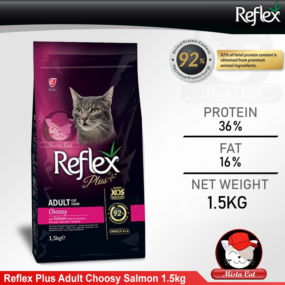 [Stock Clearance] Reflex Plus Cat Choosy Salmon 1.5kg | Turkey Super