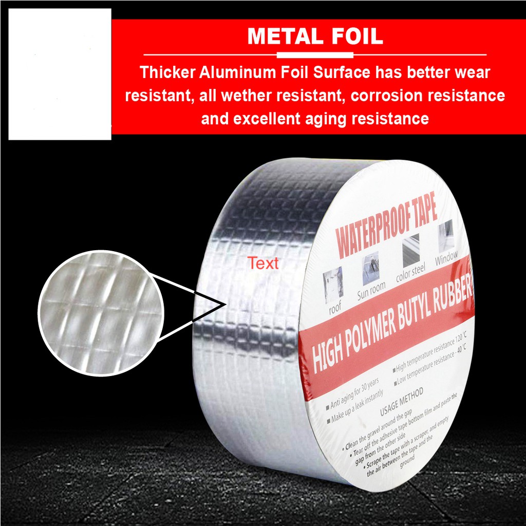 aluminum-foil-bitumen-butyl-rubber-tape-self-adhesive-waterproof-for