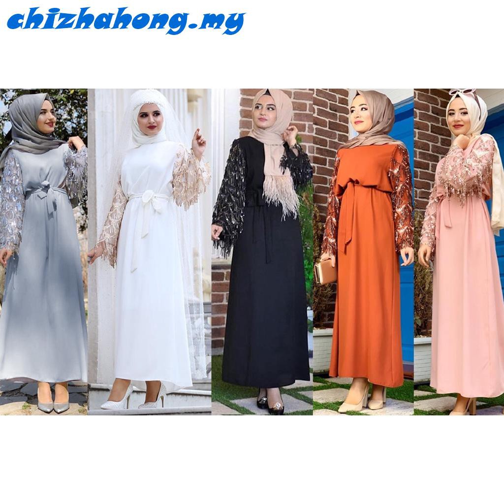 glitter dress muslimah