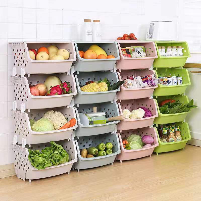 ikea storage container kitchen vegetable racks household floor multi layer fruit and vegetable storage basket plastic vegetable basket vegetable