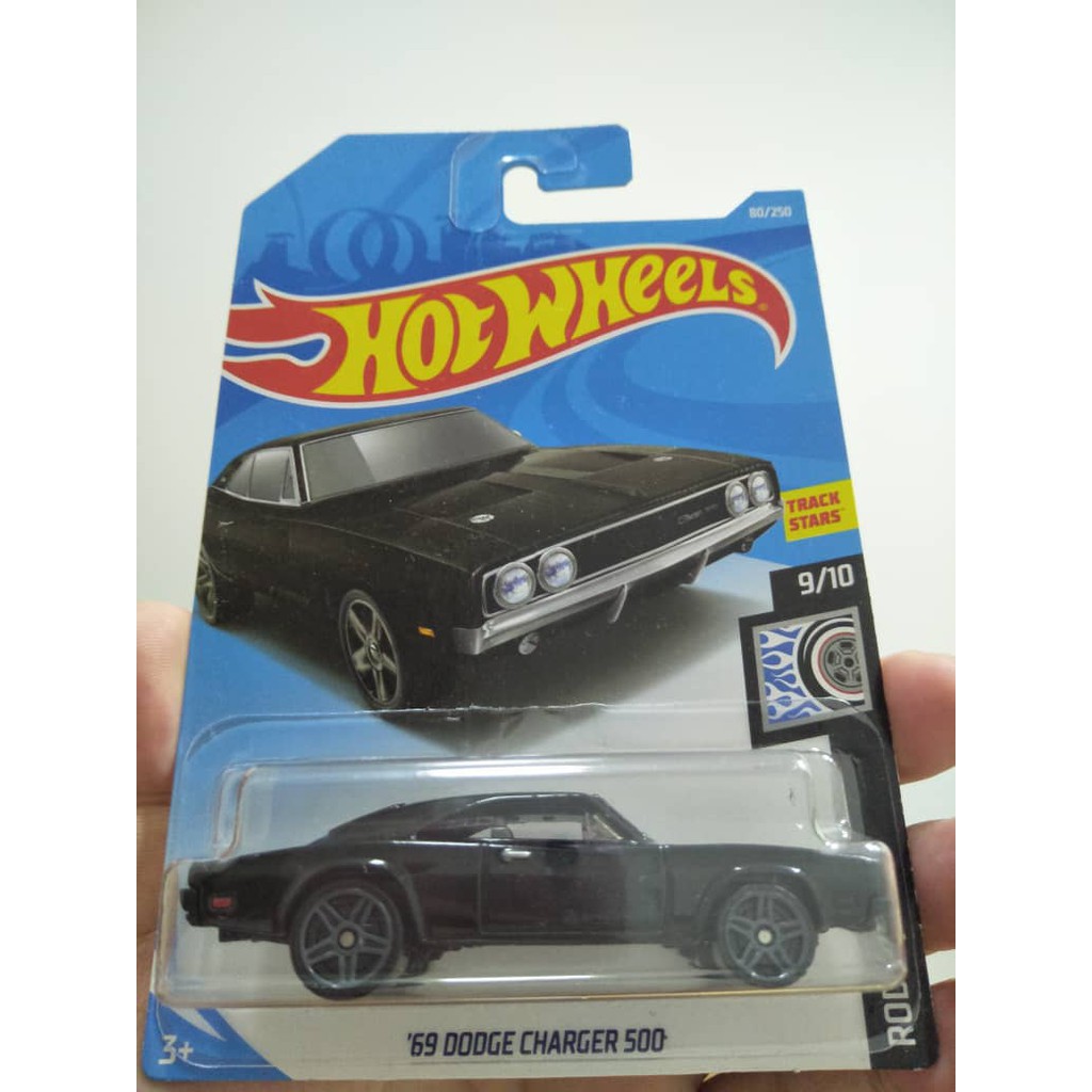 hot wheels 69 dodge charger 500 black