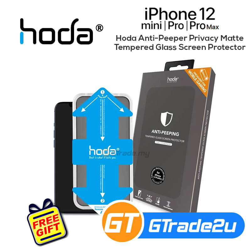 Hoda AntiPeeper Privacy Matte Tempered Glass Screen Protector iPhone