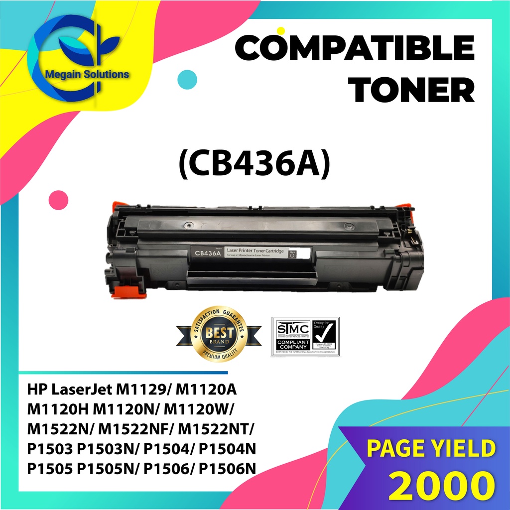 Cb436a Crg313 Compatible Laser Toner Cartridge 36a 36 A For Hp Laserjet M11 Hp Laserjet P1505 P1505n Printer Shopee Malaysia