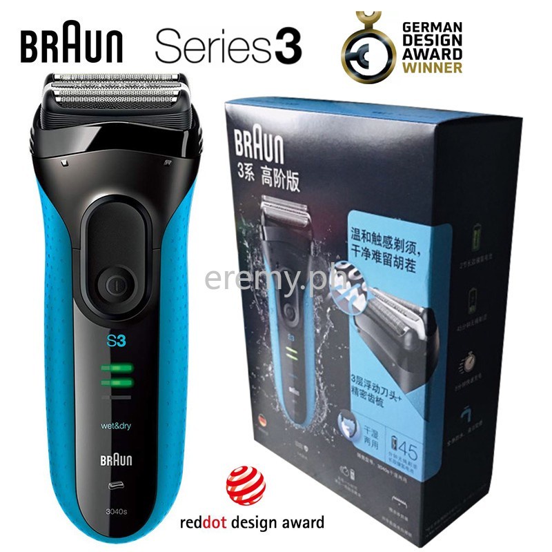 вraun Series 3 3010S/3040S Electric Shaver with Fully Washable Wet & Dry 5Minutes Fast Charging Razor for Man's Shaving