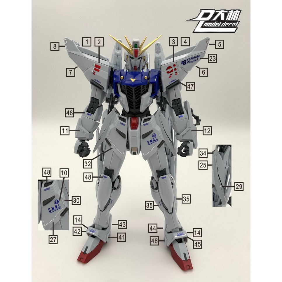 Flaming Snow MG F91 Waterslide Decals 