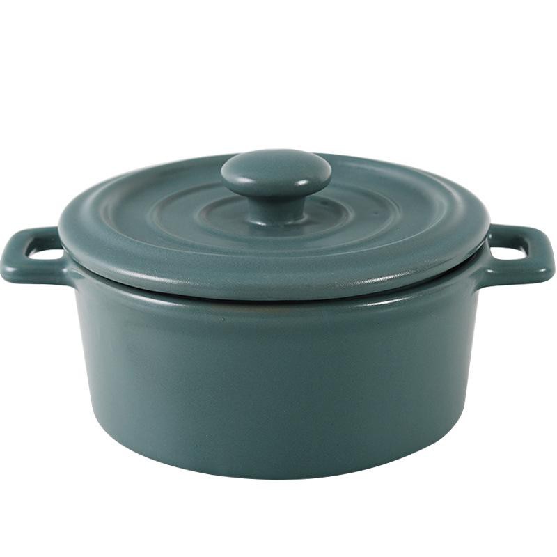 FREE GIFT  Nordic Style Ceramic Bowl With Lid & Handle Cookware Baking Dish Dessert Soup Noodle {SELLER}