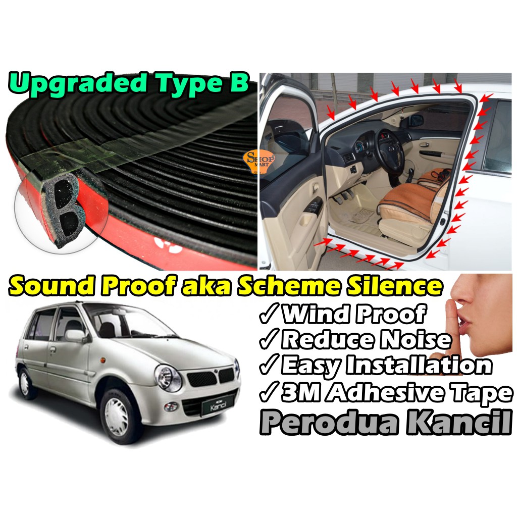 Perodua Kancil Sound Proof Door Seal Air Tight Scheme Silence