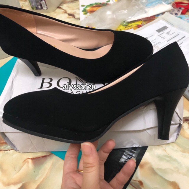 black formal platform heels