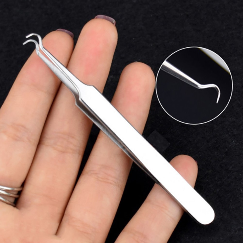 8.7cm Blackhead Curved Acne Tweezer Remover Tool Pimple Comedone Face
