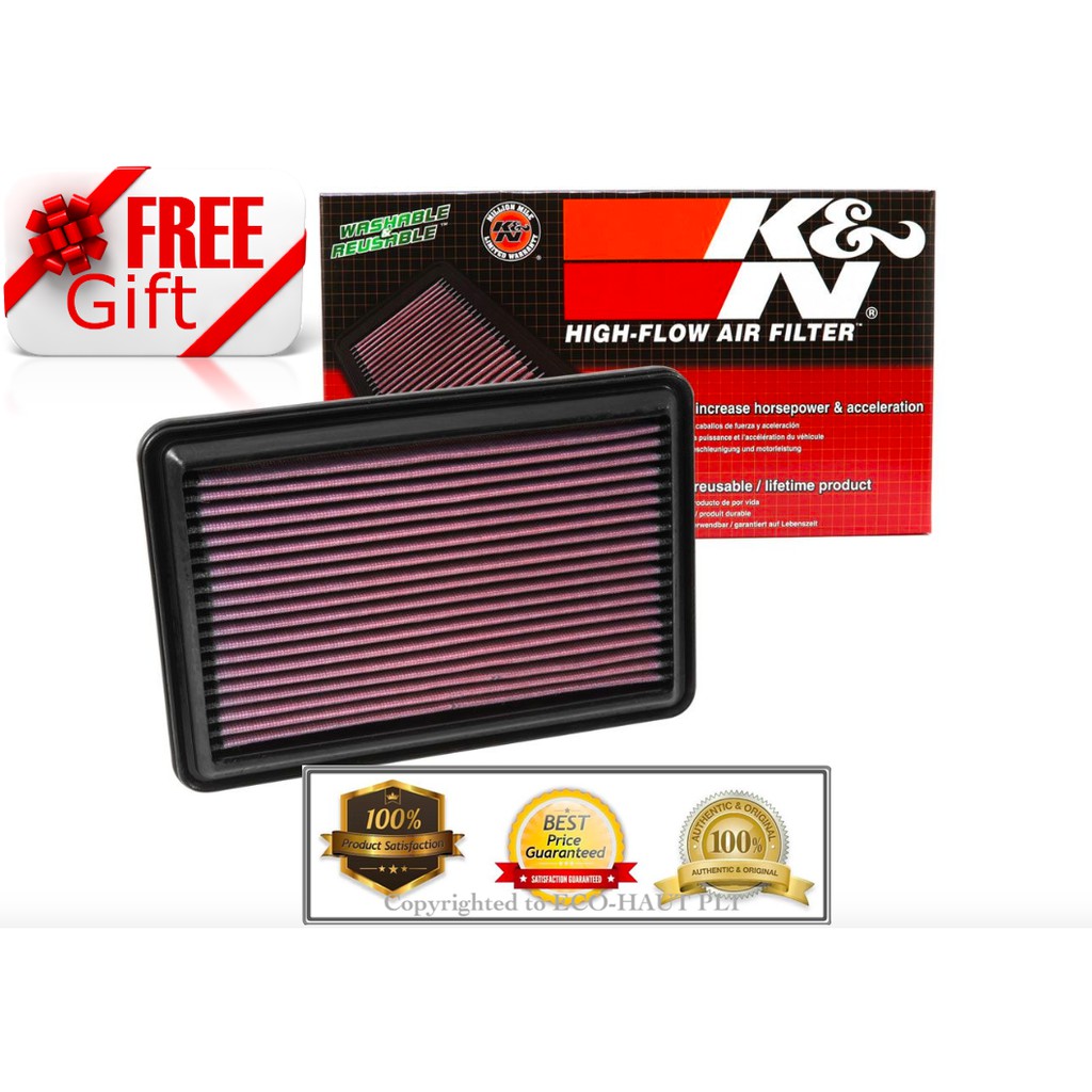 K&N AIR FILTER - NISSAN X-TRAIL (2014 - 2019)  ***RACING PERFORMANCE & WASHABLE***   <<<FREE GIFT>>>