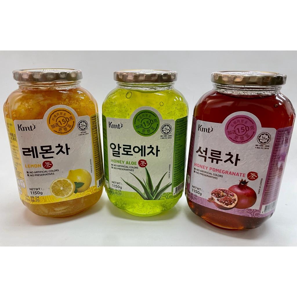 KMT Hansung Korean Tea 1.15Kg Lemon Honey Aloe Honey Pomegranate Honey ...