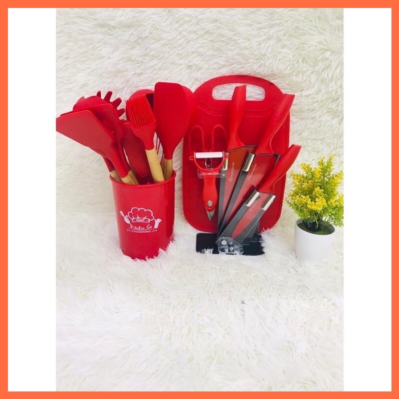 Combo Kitchen Set + Kitchen Cutter / Senduk Viral + Pisau Viral Set