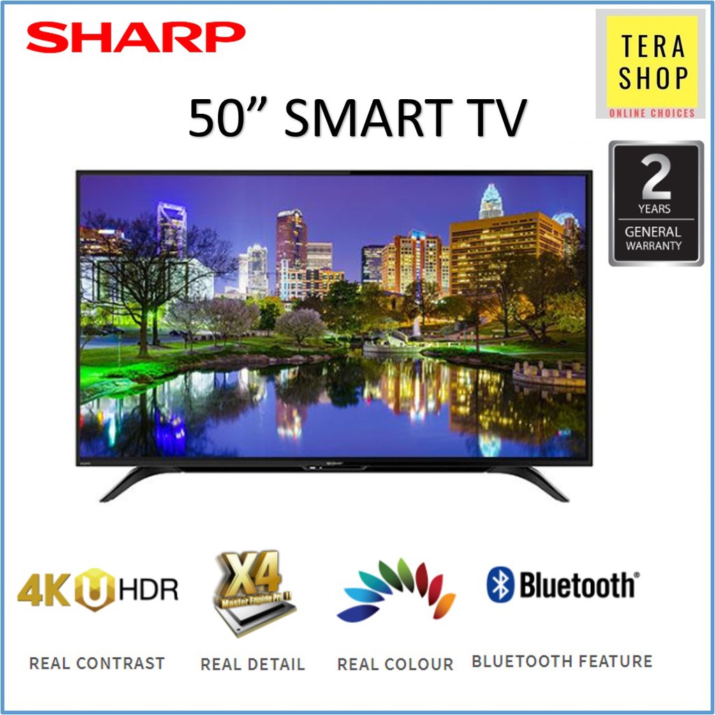 Sharp Tv 4tc50ah1x 50 Inch Sharp 4k Uhd Smart Tv Shopee Malaysia