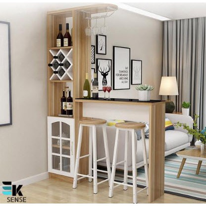 Home Bar Table With Cabinet And Stools 1 Month Pre Order Shopee Malaysia