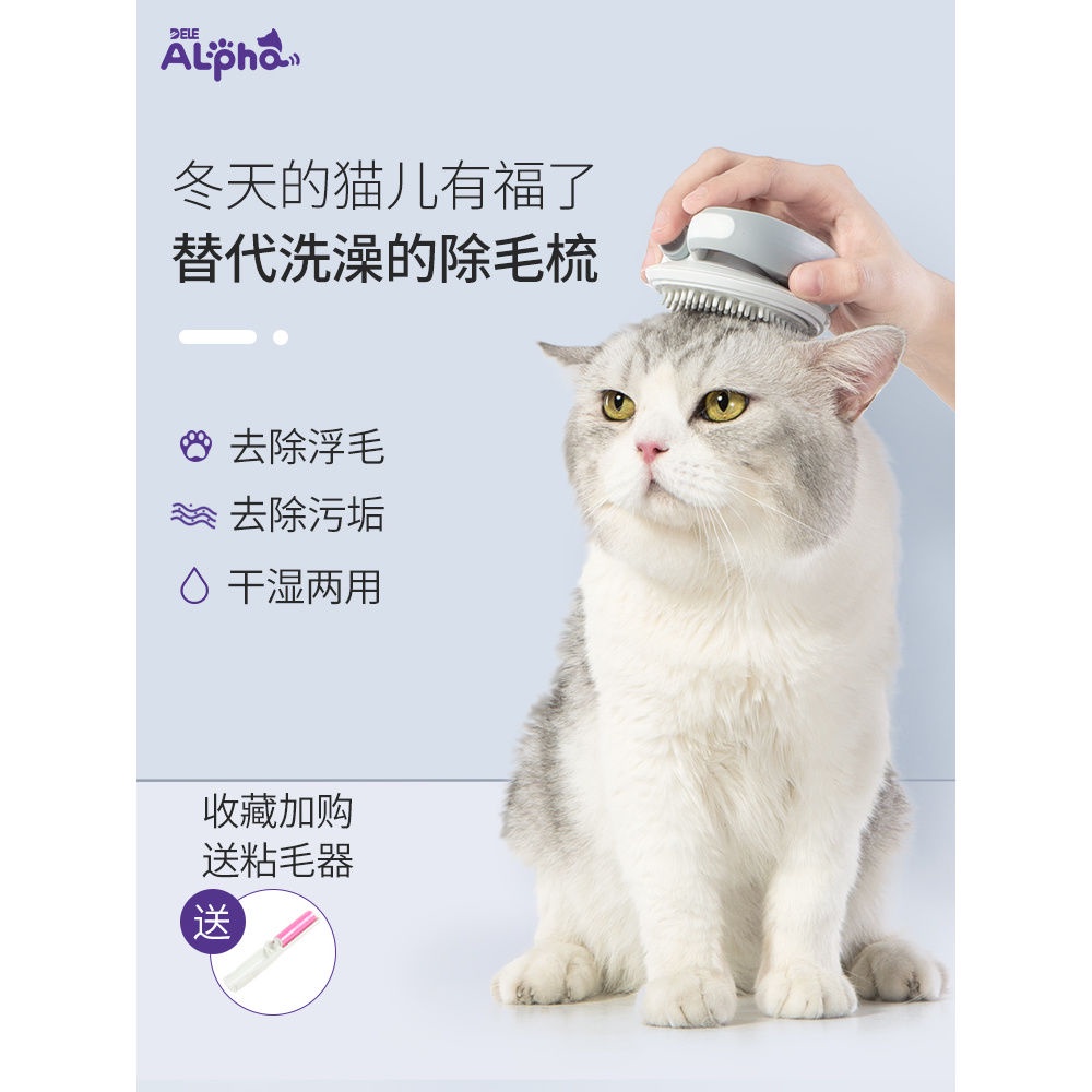 Pet comb Kucing sisir rambut得乐英短折耳猫梳毛梳子宠物猫咪清洁美容 