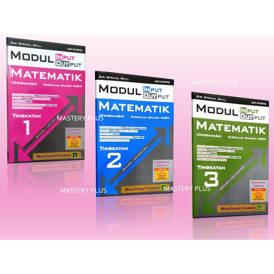 Modul Input Output Matematik Dwibahasa Tingkatan 1 2 3 Kssm Alaf Sanjung Siri Sprcial Skill Buku 2021 Shopee Malaysia