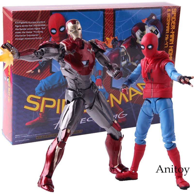 S.H.Figuarts Spider-Man Homecoming Homemade Suit ver.& Iron Man Mark 47 Set 