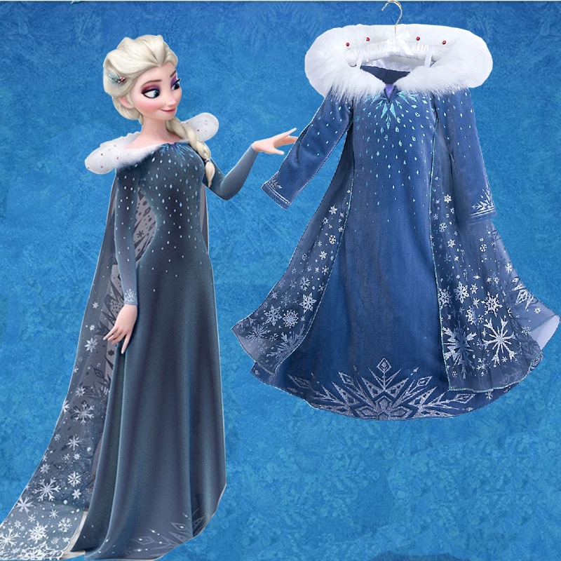 Snow Queen Frozen 2 Elsa Dress Party Princess Kids ...