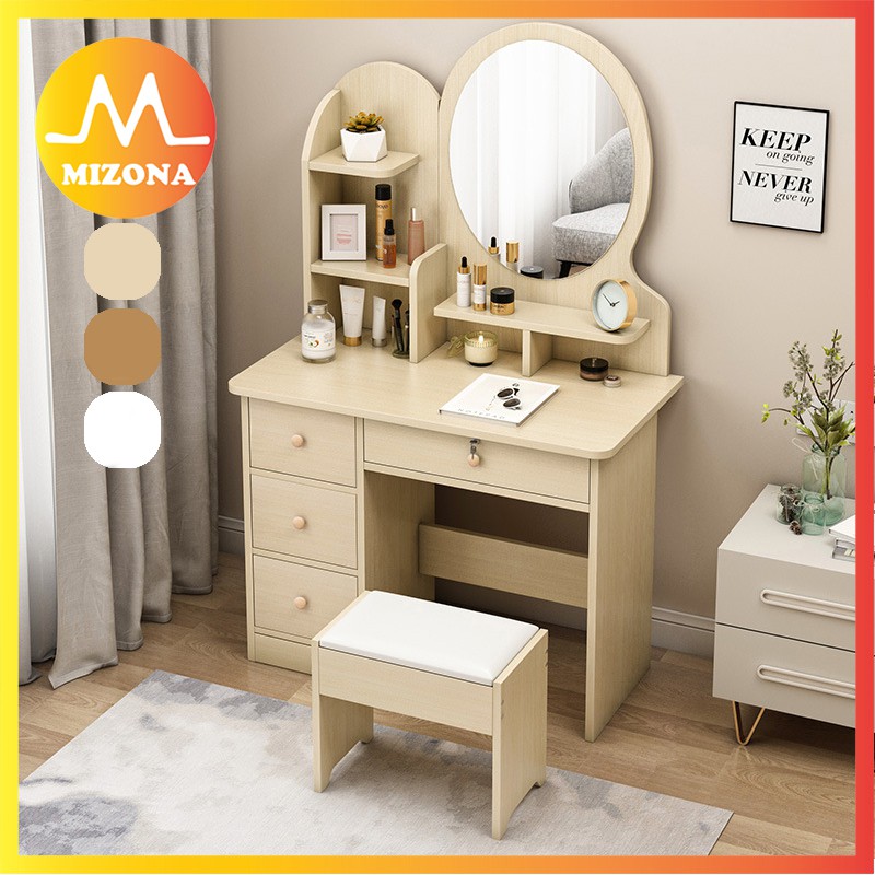 Mizona Minimalist Nordic Bedroom, Dresser Nightstand Vanity Set