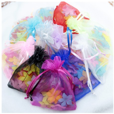 Colorful Organza Wedding Favour Candy Chrestmas Gift Bags Jewelry Pouches 9X12cm 