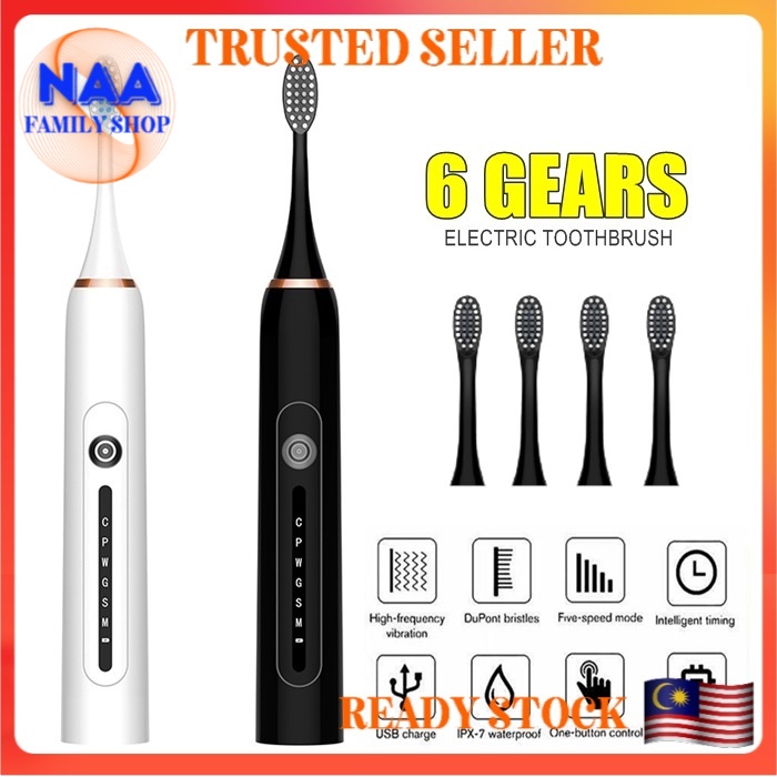 The New Six Electric Toothbrush Adult Quick Charge Type Ultrasonic