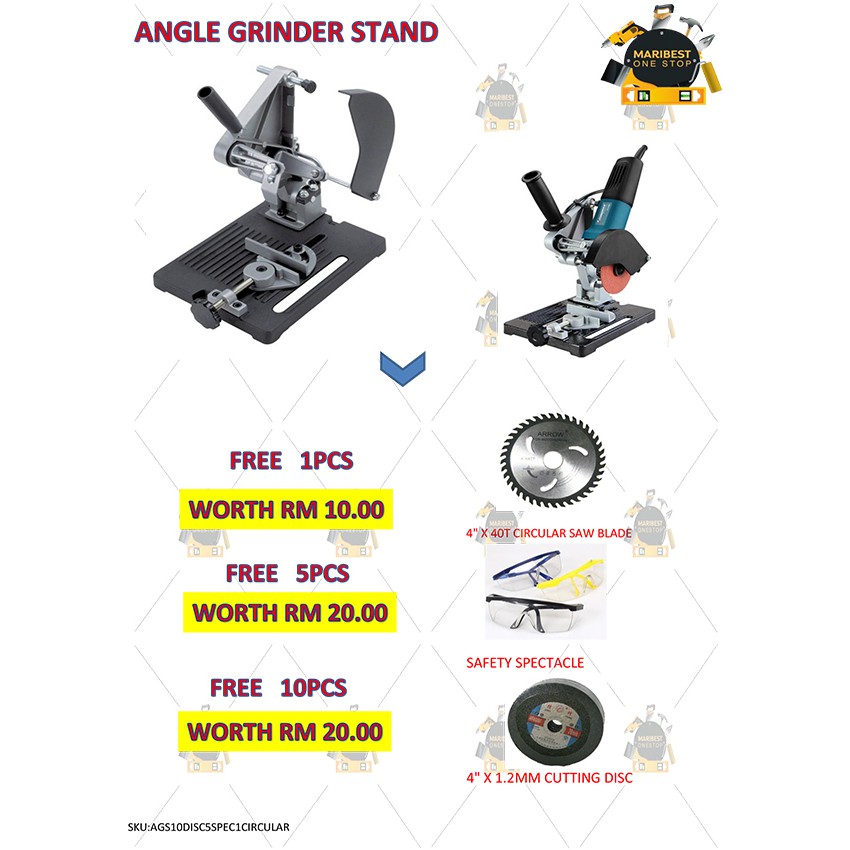 ANGLE GRINDER STAND FREE 16PCS ITEMS
