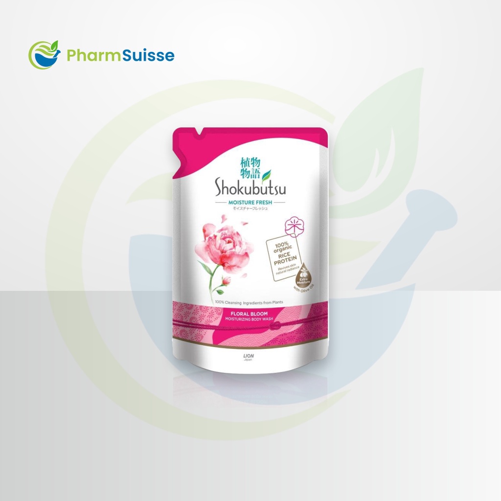 Shokubutsu Clean Fresh Shower Foam Refill 850g (Floral Bloom/ Green