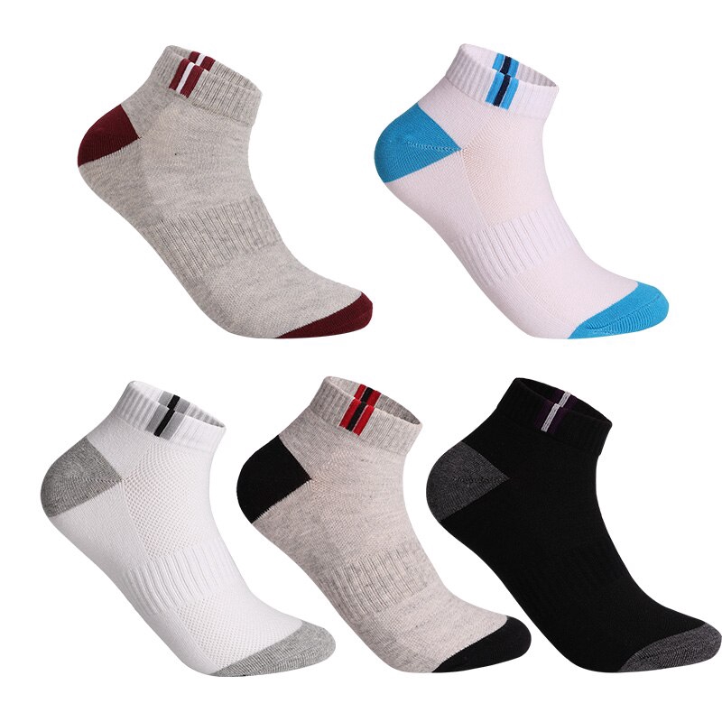 (5 Pairs) Unisex Low Ankle Sport Cotton Men Women Sock Socks Stoking ...