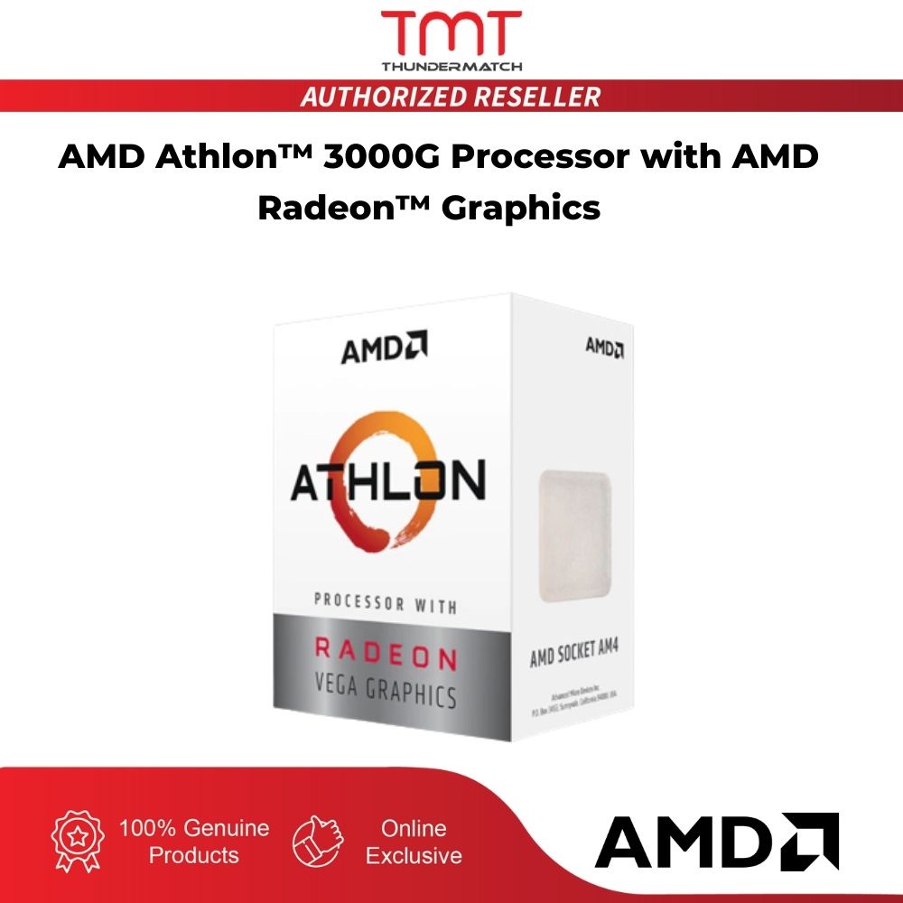TMT AMD Processor AM4 Athlon 3000G 3.5GHz/5MB Cache | 2-Cores 4-Threads ...