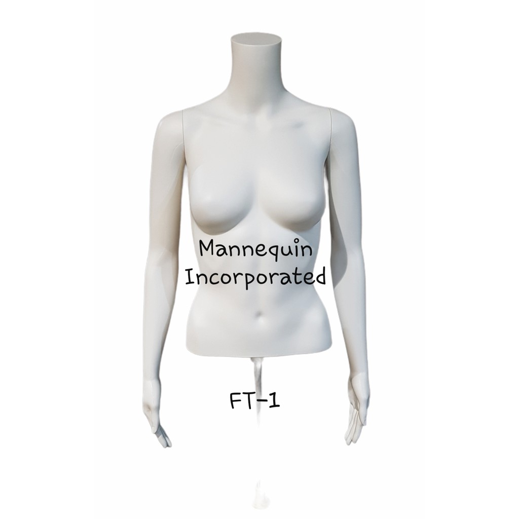 Matte White Half Body Mannequin (Headless)