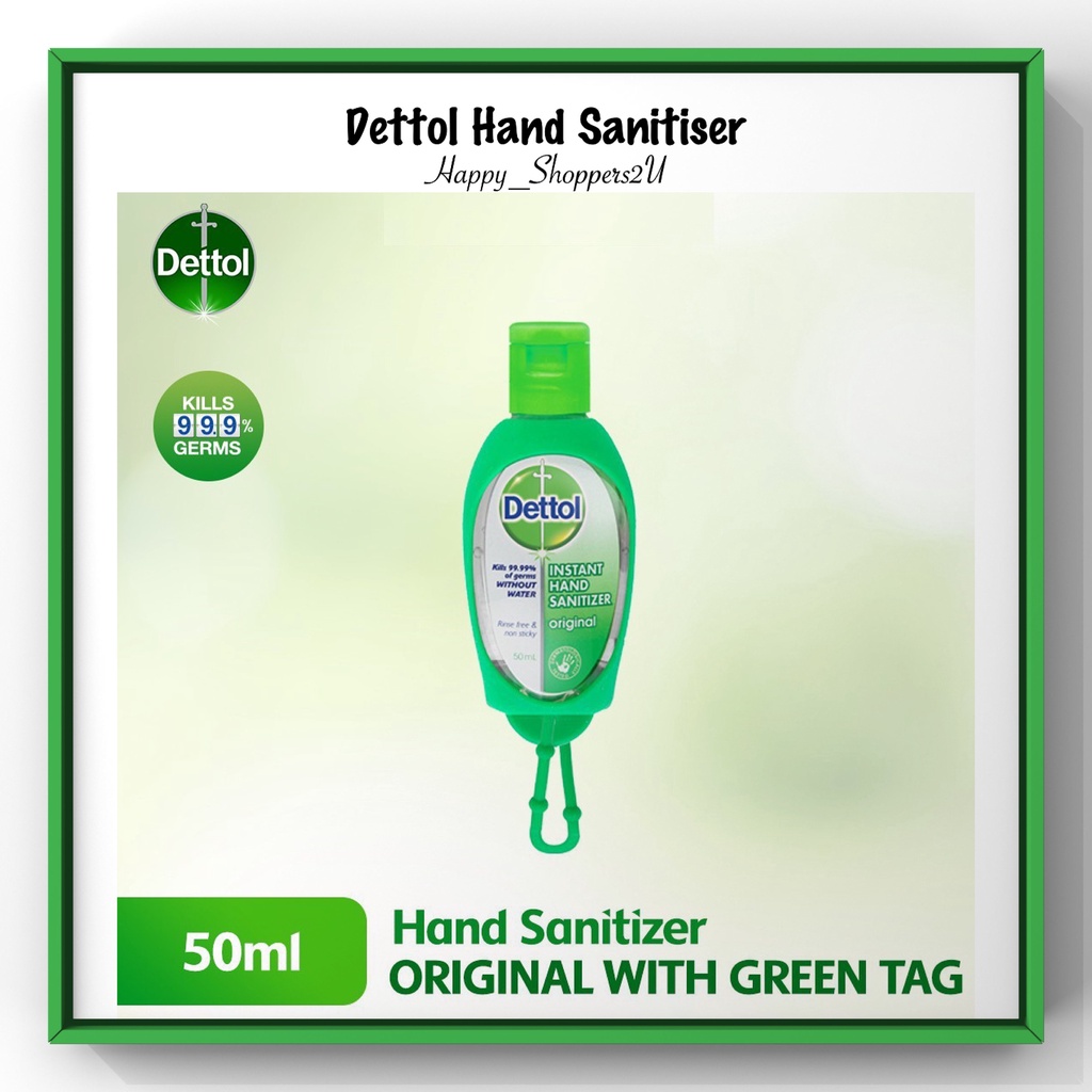 Dettol Hand Sanitiser Green Bag Tag (50ml) Shopee Malaysia