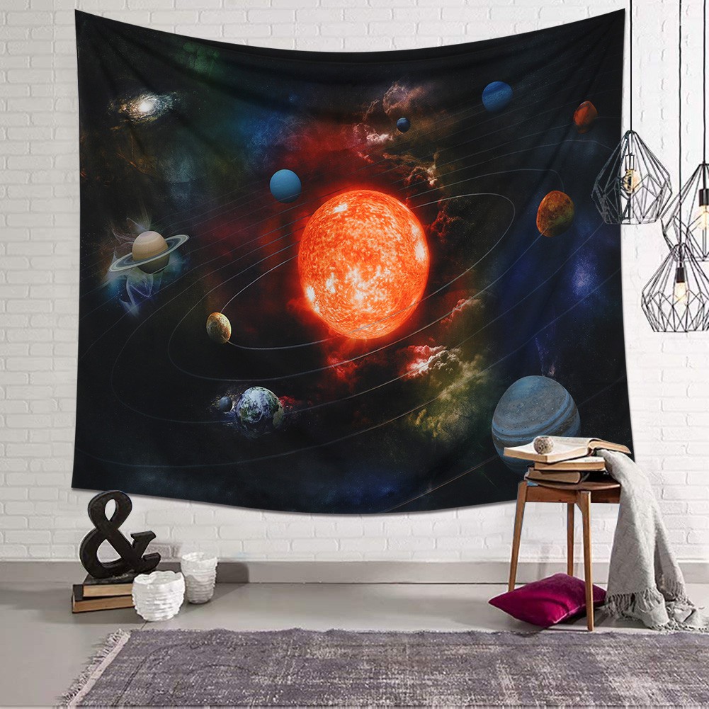 Galaxy Tapestry Outer Space Planet Wall Hanging Bohemian Mandala Wall Decor