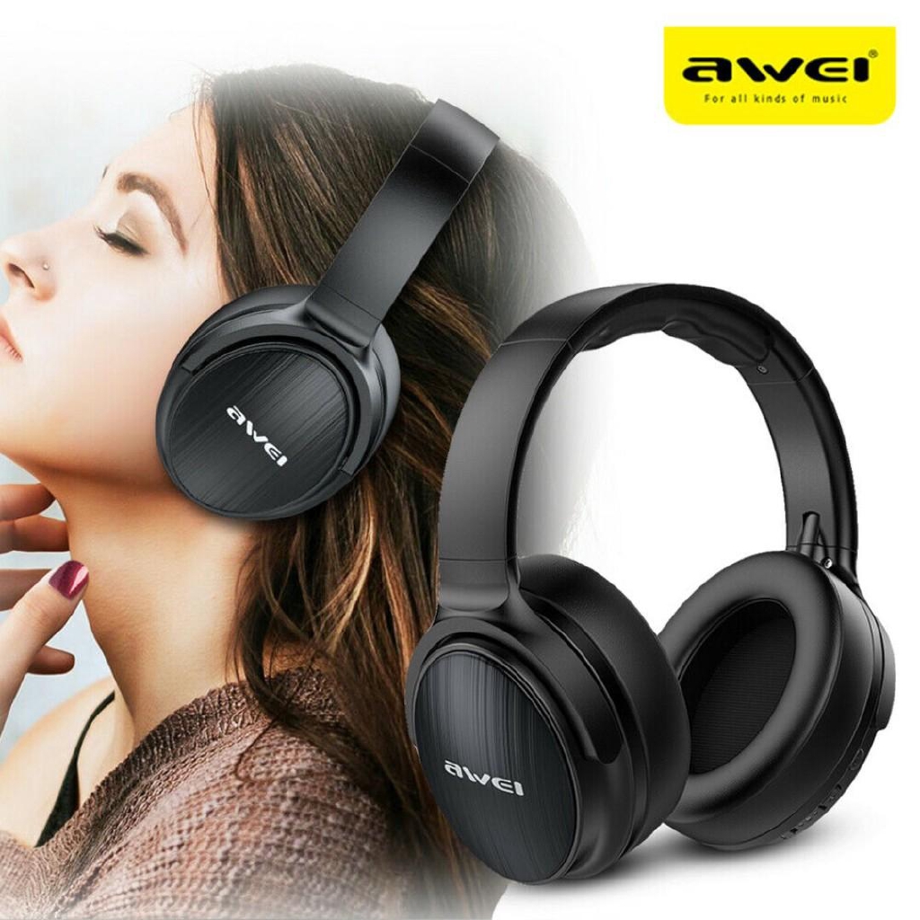 AWEI A780BL Wireless Bluetooth V5.0 Headphones Gaming Stereo Super Bass  40mm With Mic | Shopee Malaysia